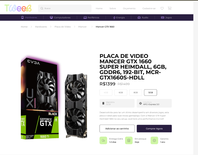 Projeto de ecommerce de eletrônicos